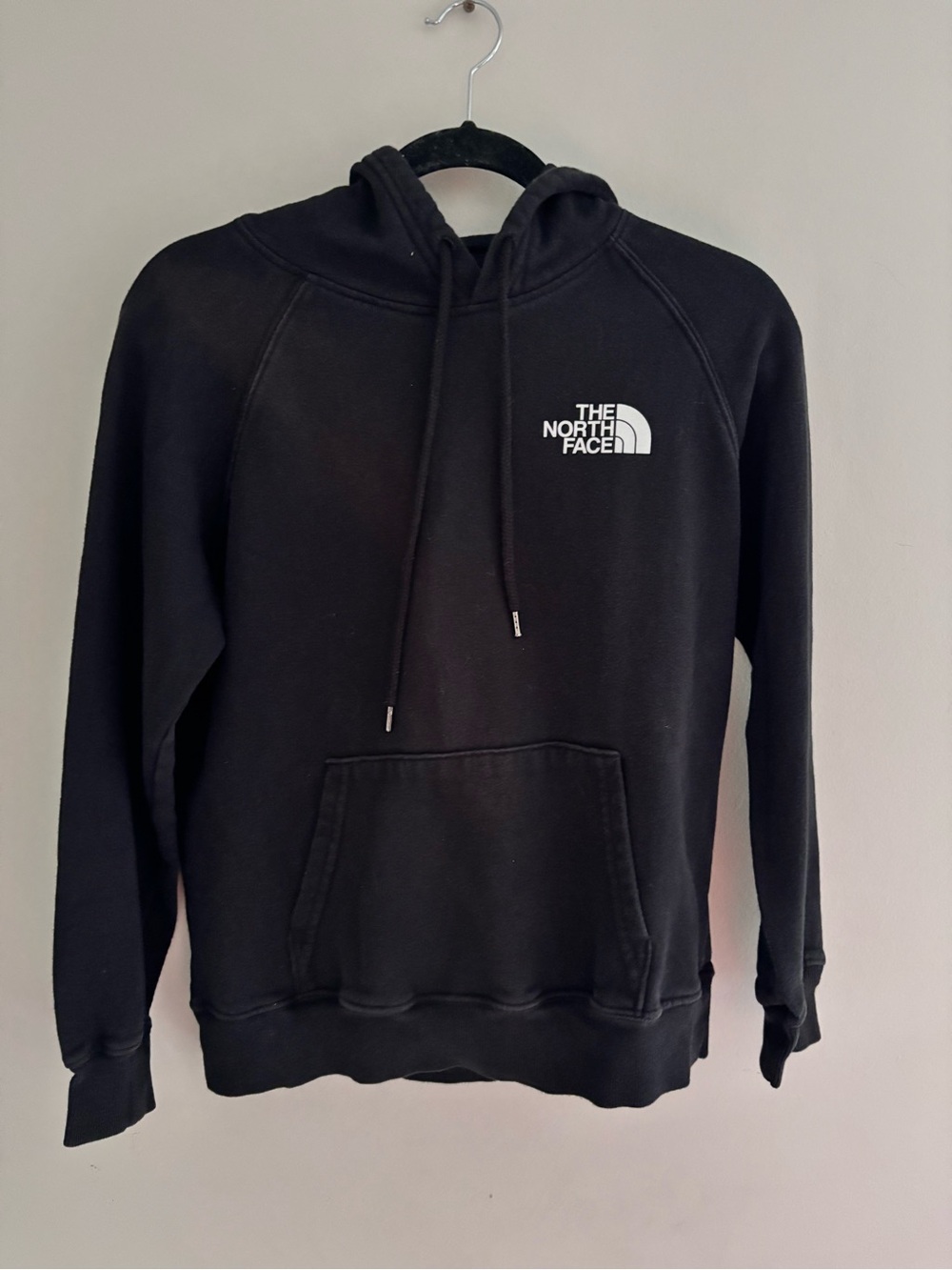 The North Face Black Pullover Hoodie with White Logo